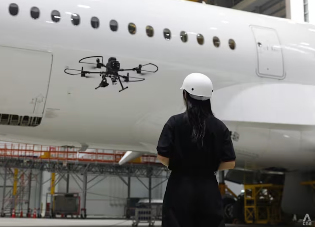 Cover image for Around 500 new jobs to be created as ST Engineering opens new aircraft maintenance facility